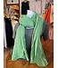 Mixed scarf in Brazilian green linen