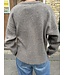 Pull irlandais femme oversize laine et cachemire taupe