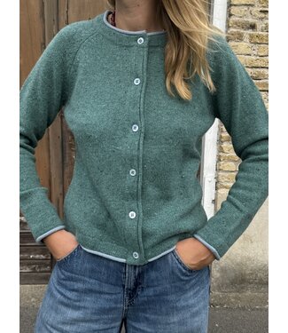 Gilet seagreen laine & cachemire