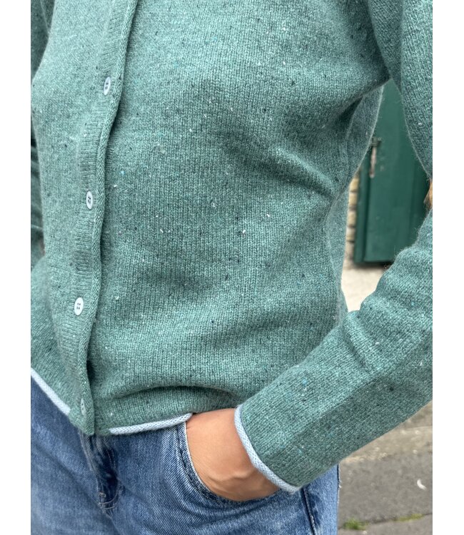 Gilet seagreen laine & cachemire