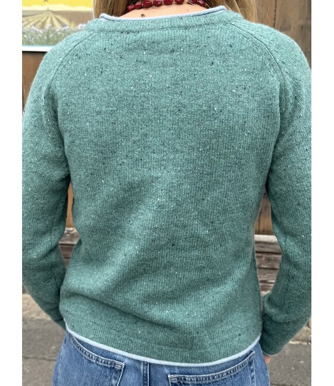 Gilet seagreen laine & cachemire