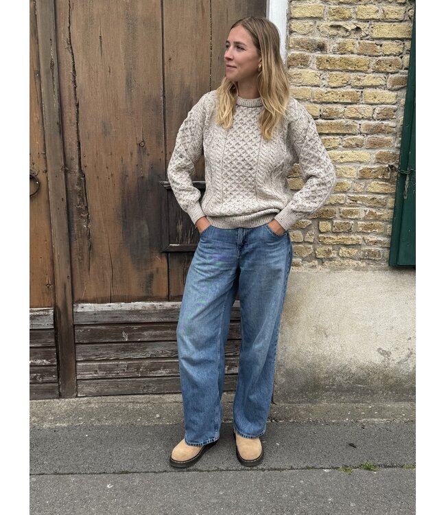 Pull Femme Aran Col Rond Skiddaw
