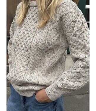 Pull Femme Aran Col Rond Skiddaw