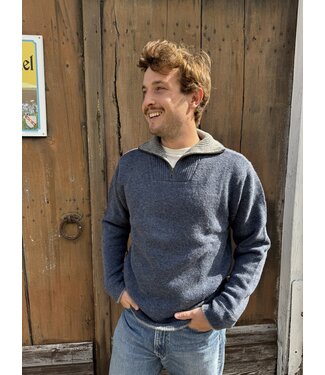 Pull irlandais A227H BLEU STONE