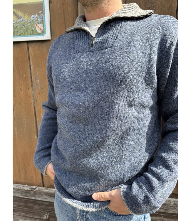 Pull irlandais A227H BLEU STONE