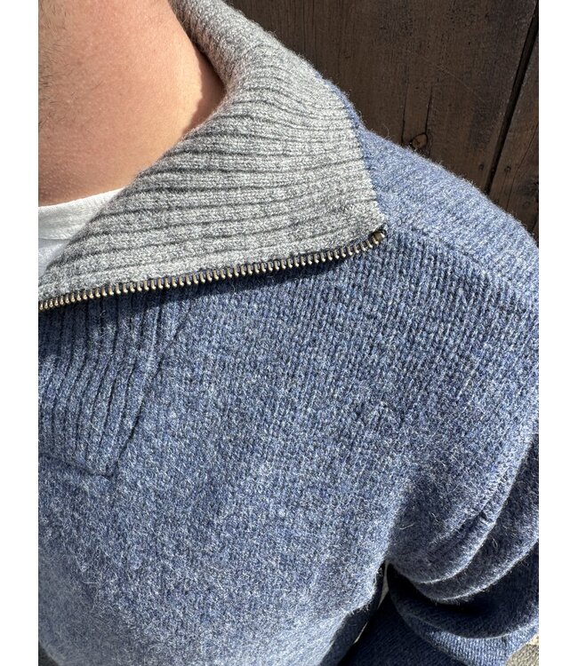 Pull irlandais A227H BLEU STONE