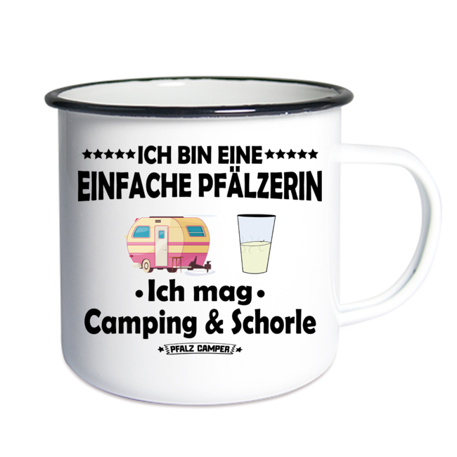 Camping & Schorle - 450ml Emaille Tasse