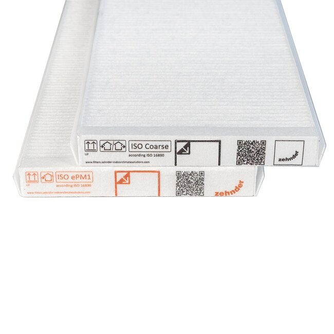 Zehnder Zehnder ComfoAir Q G4 + F7 Filter Set (2 Stück) - Original - 160×500×20 mm - ePM1 50% + ISO Grob 60% - Für Q350 / Q450 / Q600 - 400502013