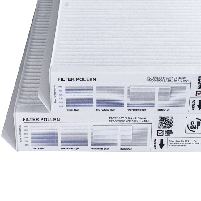 Soler & Palau Soler & Palau Sabik 350-F Filtersatz - 2 Stück | G4+G4 | 202×352×48 mm | Original