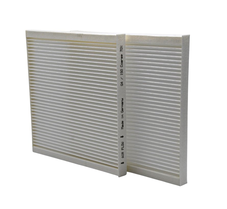 Vasco DX4/DX5/DX6 filter set - 2 pieces | G4+F7 | 275×275×20 mm | HQ-Filters house brand