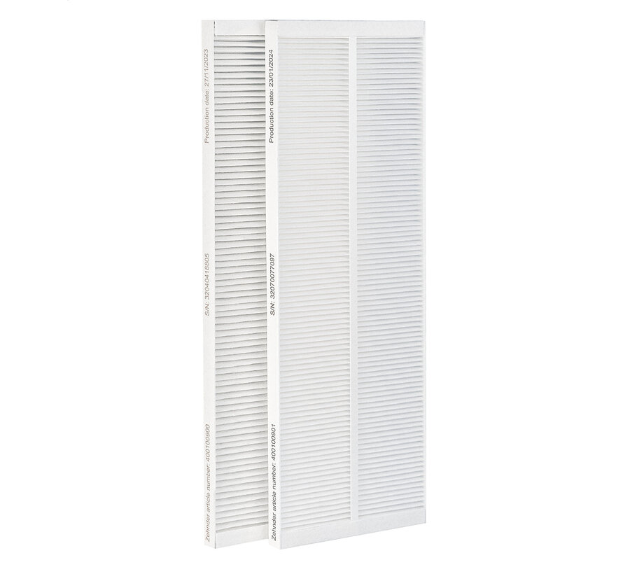 Zehnder ComfoAir Q G4 + F7 Filter Set (2 pieces) - Original - 160×500×20 mm - ePM1 50% + ISO Coarse 60% - For Q350 / Q450 / Q600 - 400502013