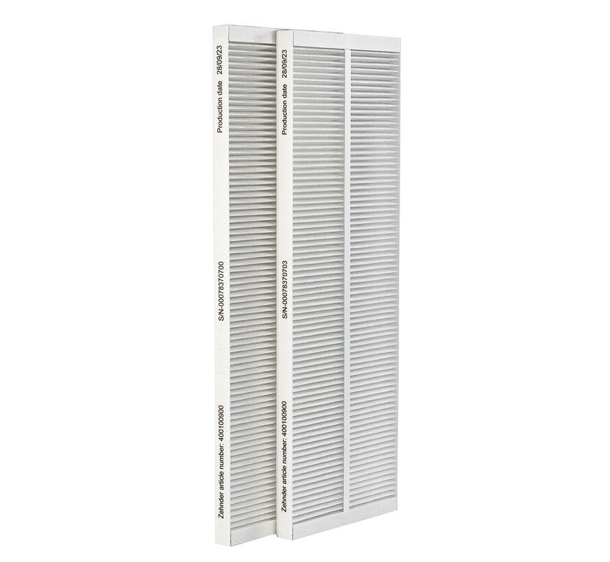 Zehnder ComfoAir E 300 / 400 filter set - 2 pieces | G4+G4 | 160×500×20 mm | Original