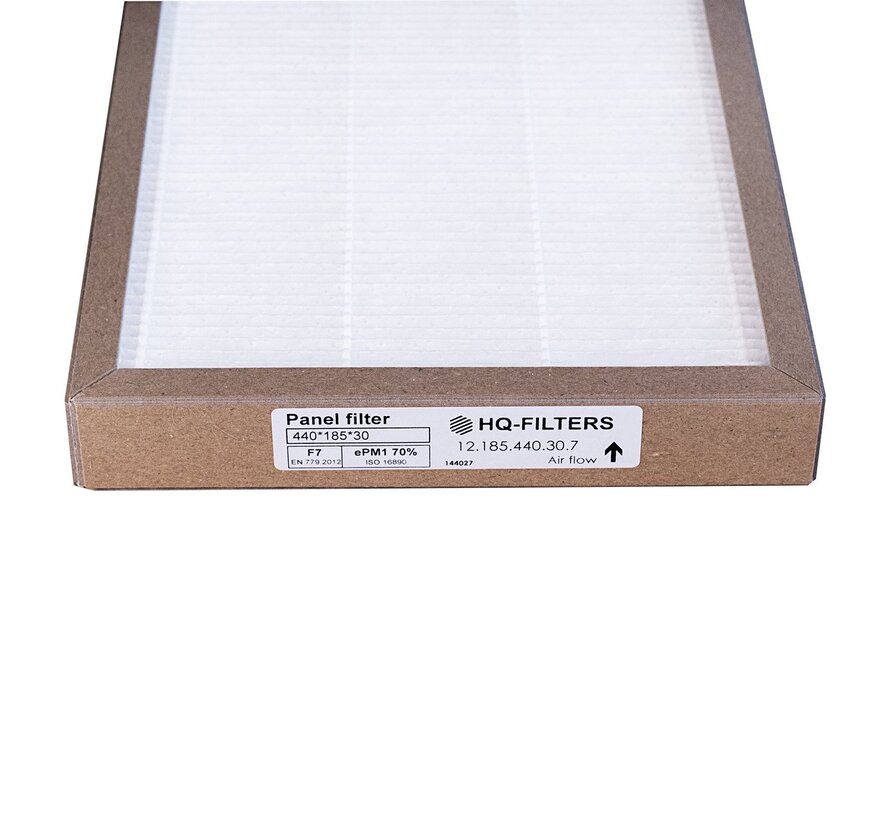 NIBE SAM 40 Pollen Filter F7 - HQ-Filters House Brand - 185×440×30 mm - ePM1 70% - Supply Air - Mini Pleat - Suitable for models up to 06-2020