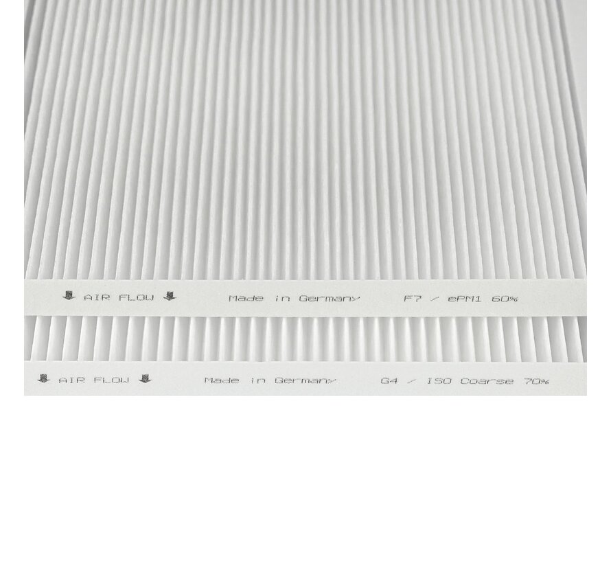 Vasco D275 III/D275EP III filter set - 2 pieces | G4+F7 | 200/216×245×20 mm | HQ-Filters house brand