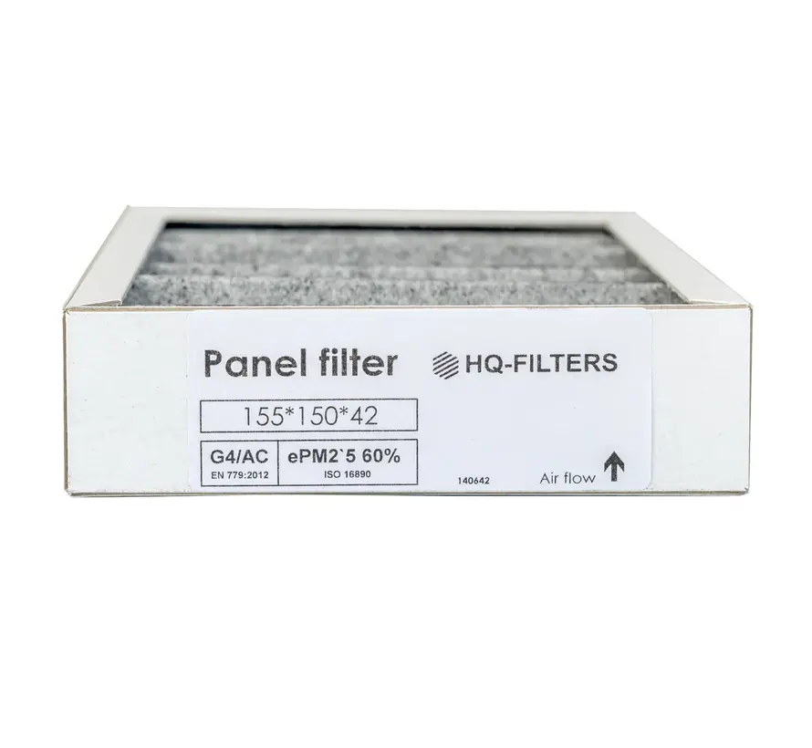 Philips HR4978 Filter - ePM2.5 60% - HQ-Filters Huismerk - 155×150×42 mm - With activated carbon - 482248020137 / LR4978.2 - For Silent-Air nail extractor