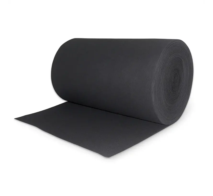 Black filter cloth G3 - ISO Coarse 50% | 1000×2000×5 mm | For viewing locations and supply grilles | Industrial ventilation | 2 m² per sheet