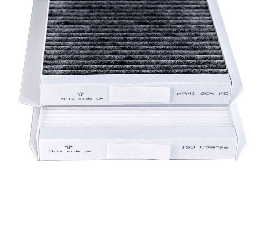 Zehnder ComfoAir PRO 300 Active Carbon Filter Set F7 + G4 - 160×500×20 mm - ePM1 60% - Supply air - Fresh Scent alternative - HQ Filters House brand