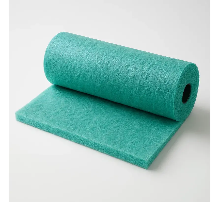 PaintStop filter mat green 1.50 × 20 metres - Glass fibre - For paint mist extraction in spray booths and industrial air treatment