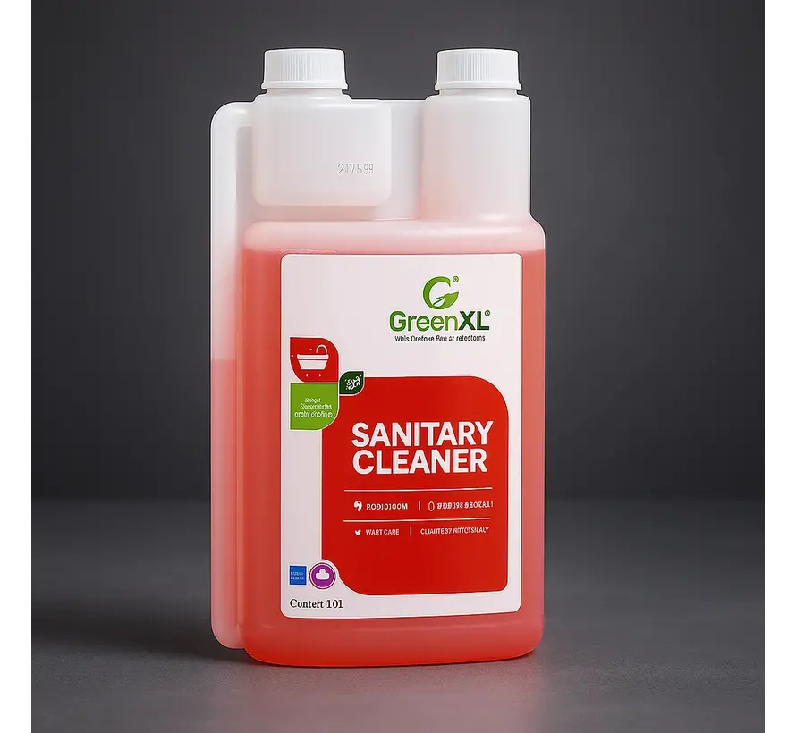 Green XL Sanitary Cleaner (1 litre), powerful organic cleaner for bathrooms and toilets. Dissolves limescale and soap scum without harsh chemicals.