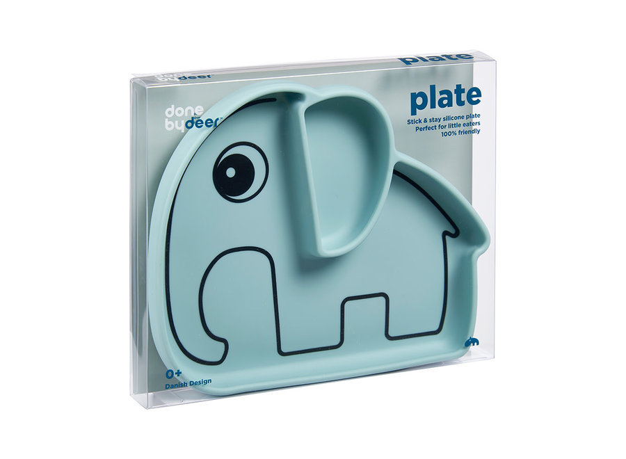 Silicone stick&stay plate, Elphee, blue