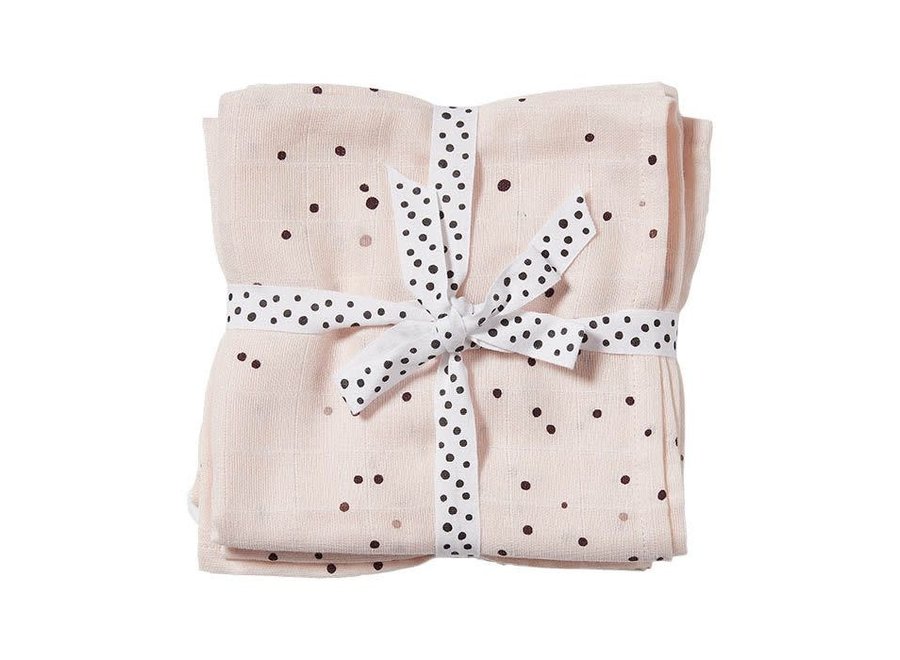 Burp cloth, 2-pack, Dreamy dots,  Powder