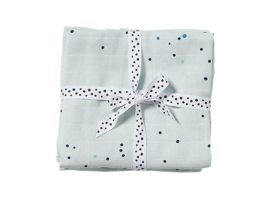 Burp cloth, 2-pack, Dreamy dots,  Blue