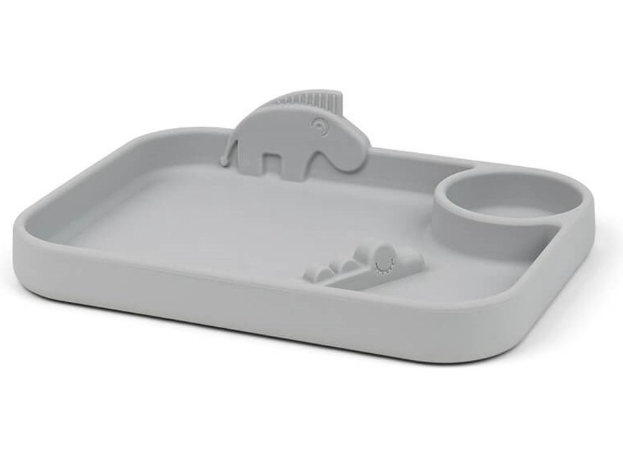 Peekaboo Compartment Plate - Grey