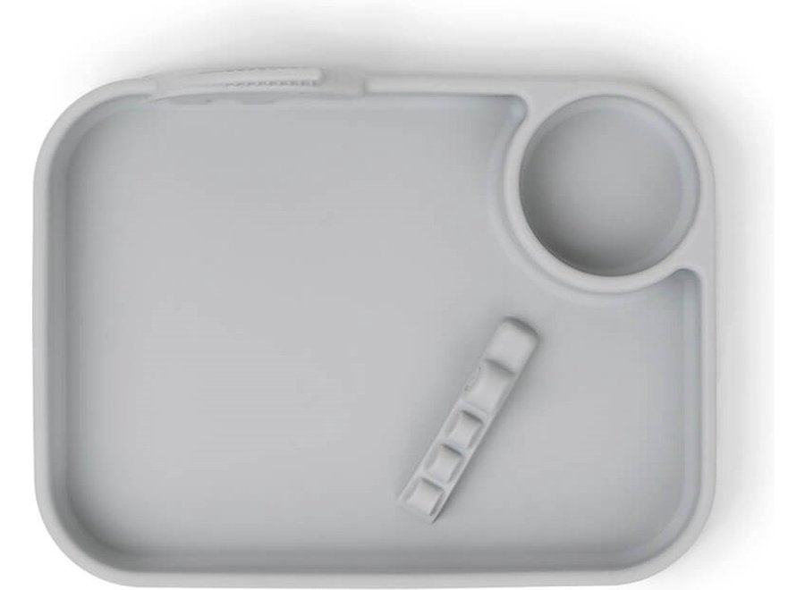 Peekaboo Compartment Plate - Grey