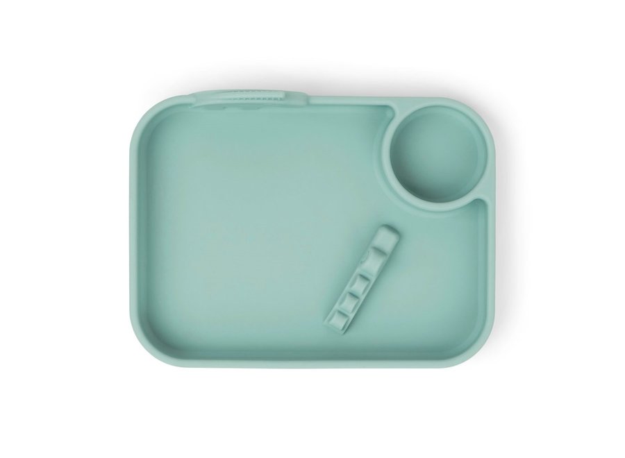 Peekaboo Compartment Plate - Blue