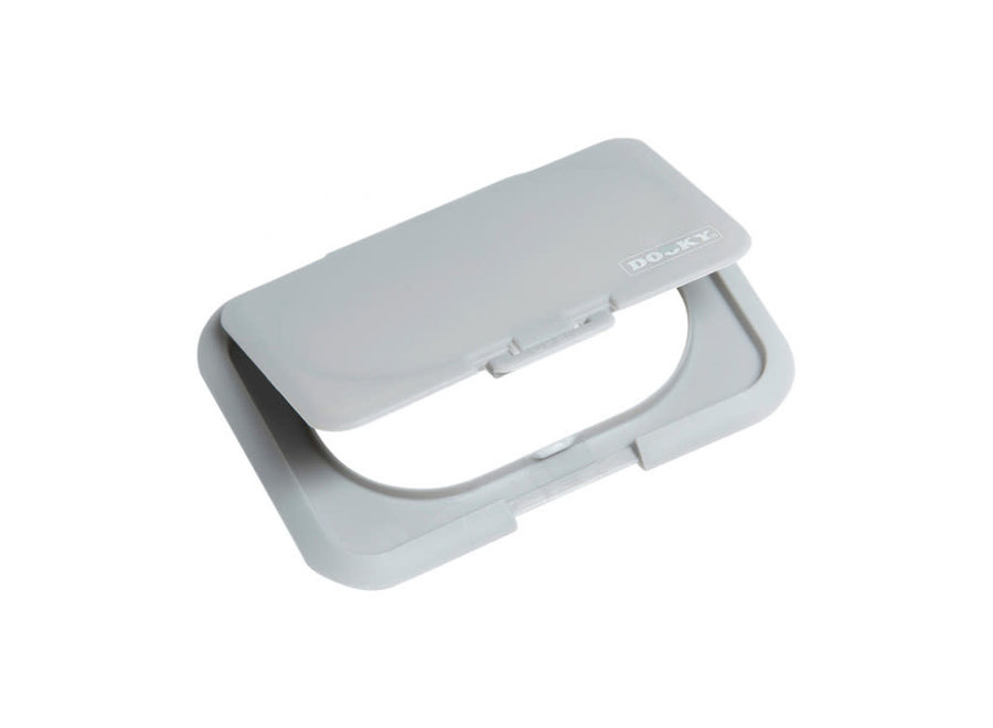 Re-usable lid wipe dispenser