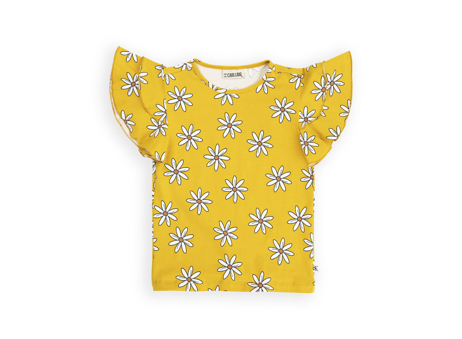 Flower - ruffled shirt