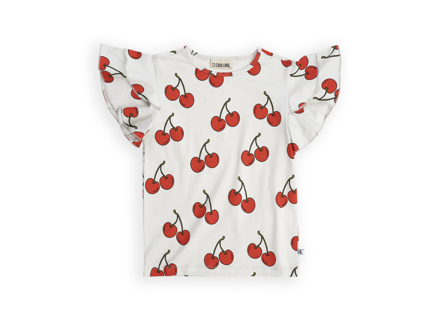 Meisjes T-shirt Ruffle Cherry