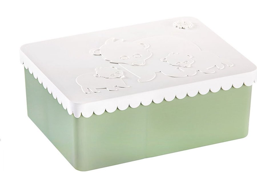 Lunchbox 3 compartementen polar white+coast green