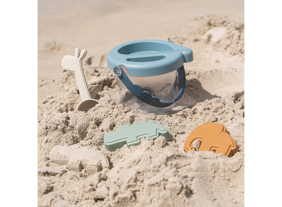 Sand play set 5 pcs Deer friends - blue