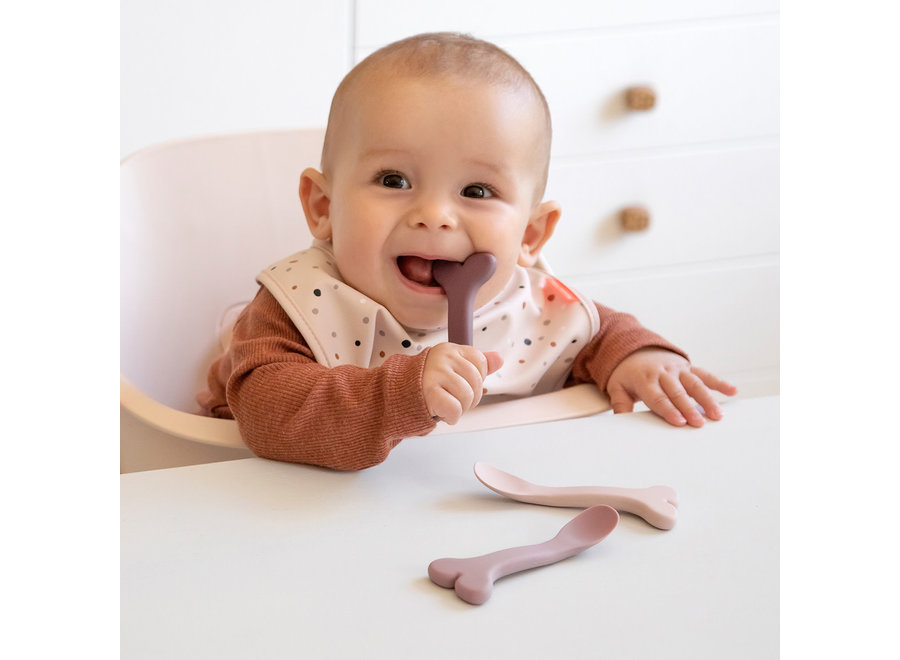 Silicone baby spoon 3-pack - Powder