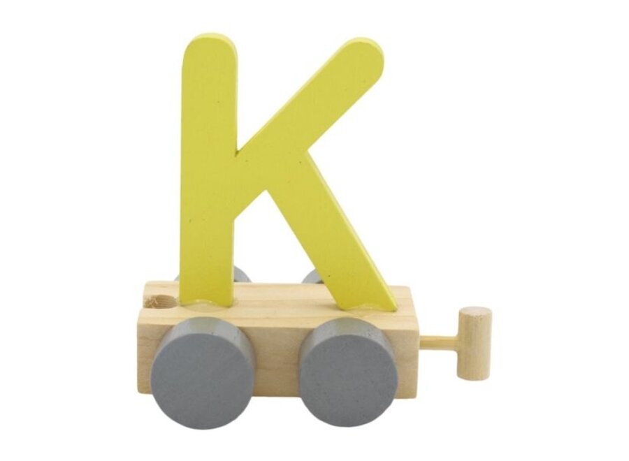 Treinletter K geel