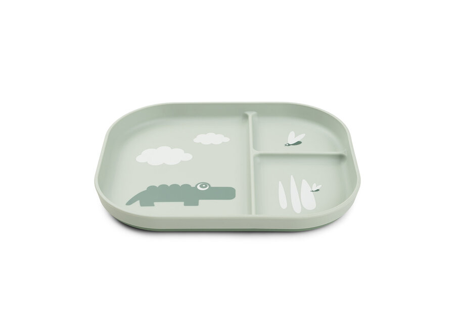 Foodie Compartment Plate Croco