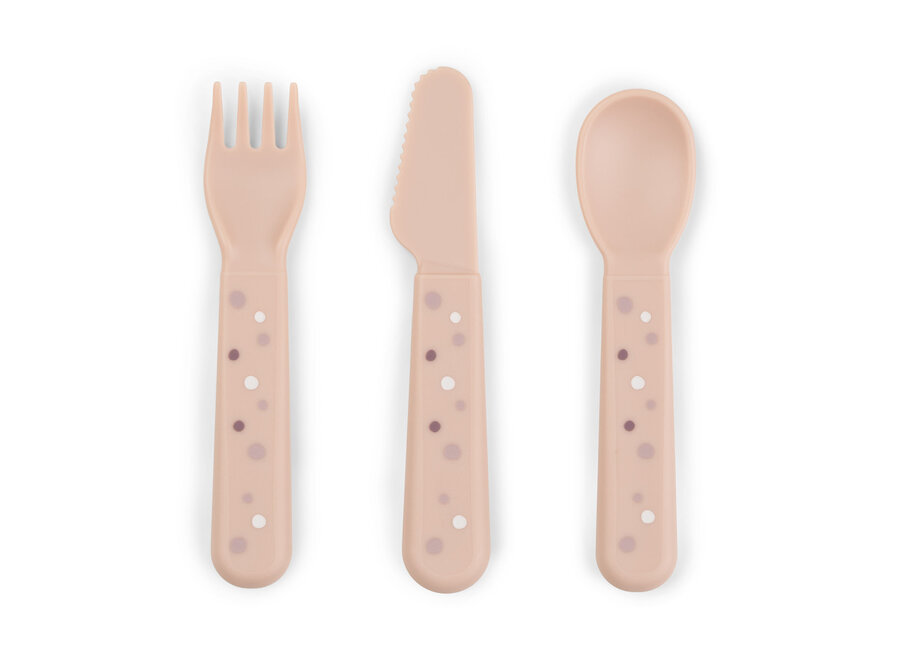 Foodie Cutlery Set Happy Dots Powder