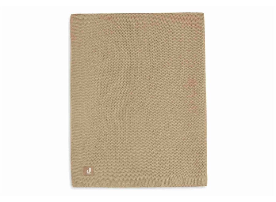 Deken ledikant 100x150cm Basic Knit Biscuit