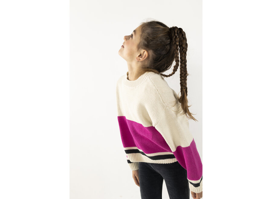 Girls Knit Sweater Striped