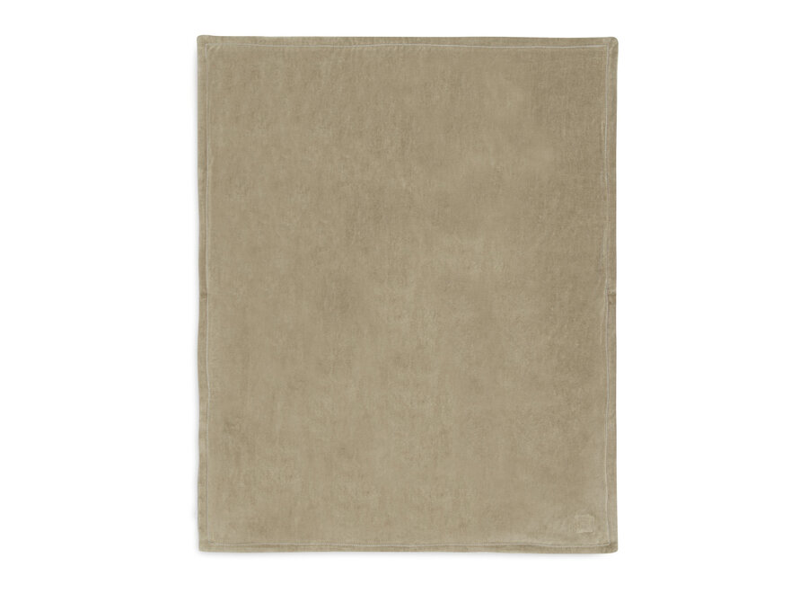 Deken wieg 75x100 Soft waves, kleur Olive Green/Velvet