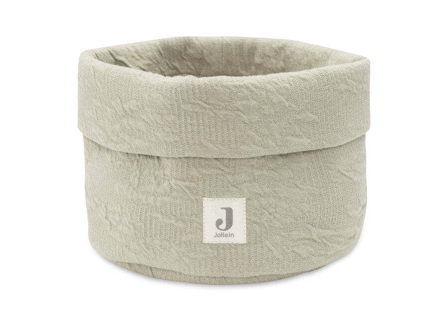 Commode mandje Soft Waves, kleur: Olive Green