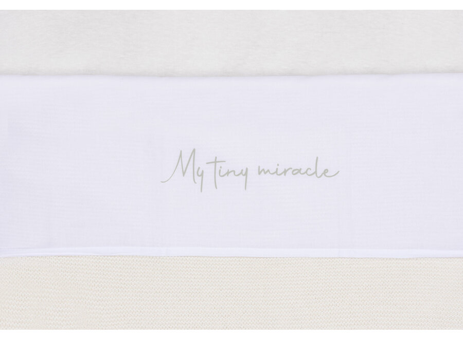 Laken wieg 75x100cm My Tiny Miracle Olive Green