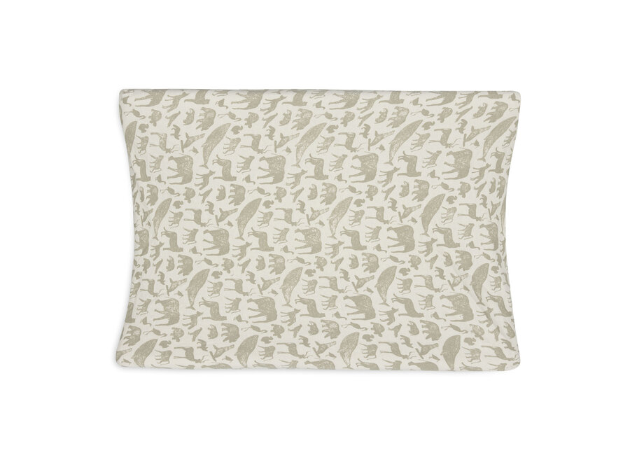 Aankleedkussenhoes Jersey 50x70cm Animals Olive Green