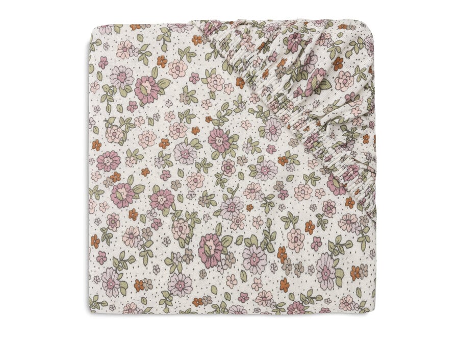 Hoeslaken Jersey 40/50x80/90cm Retro Flowers