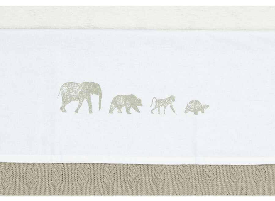 Laken Wieg 75x100cm Animals Olive Green