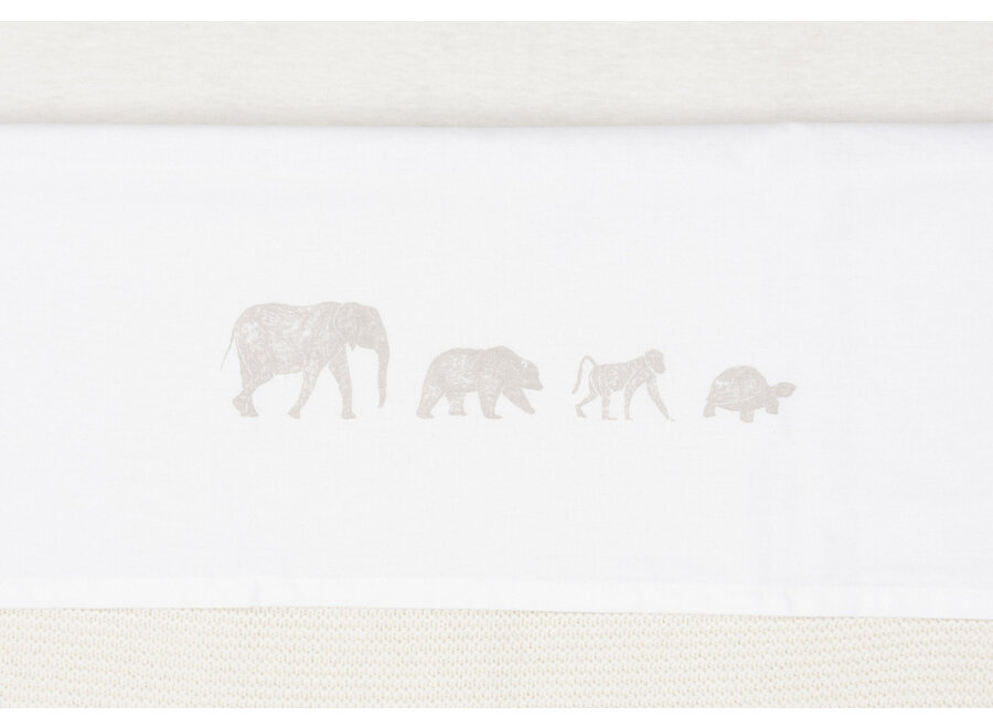 Laken Wieg 75x100cm Animals Nougat