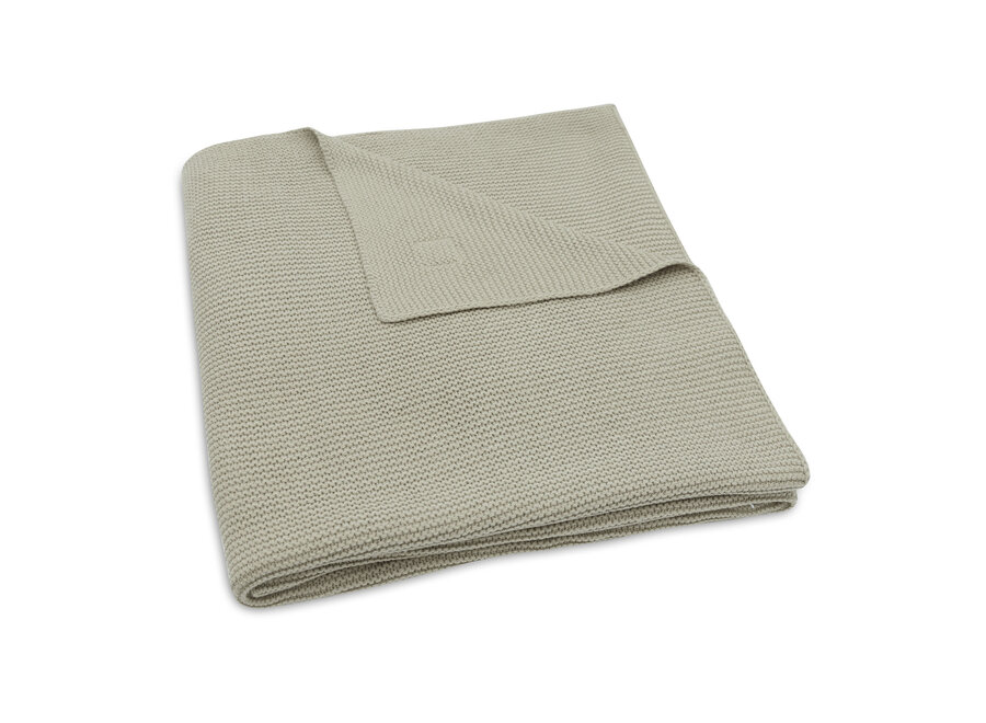 Deken Ledikant 100x 150 cm Basic Knit Olive Green