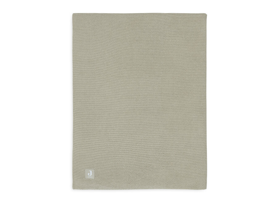 Deken Ledikant 100x 150 cm Basic Knit Olive Green