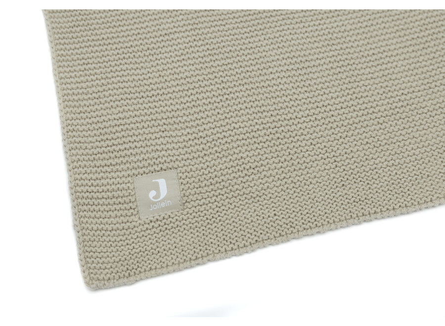 Deken Ledikant 100x 150 cm Basic Knit Olive Green